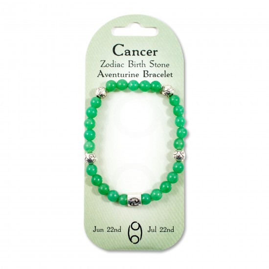 Crystal energy Zodiac bracelet Cancer- Aventurine