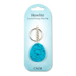 Crystal energy Keyring- Howlite