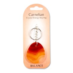 Crystal energy Keyring- Carnelian