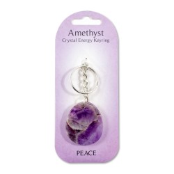 Crystal energy Keyring- Amethyst