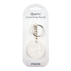 Crystal energy Keyring- Quartz