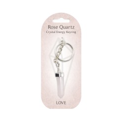 Crystal energy Keyring- Rose Quartz