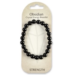 Crystal energy bracelet- Obsidian