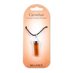 Crystal energy pendant- Carnelian