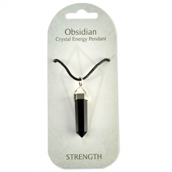 Crystal energy pendant- Obsidian