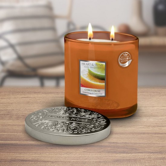 2 Wick Candle Citrus Crush