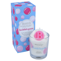 Bubblegum Piped Candle In Box