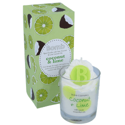 Coconut & Lime Piped Candle In Box