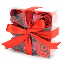 Soap Flowers 9 red roses in gift box