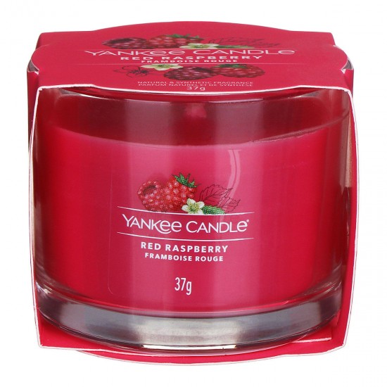 Red raspberry single filled votive 