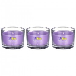 Lemon lavender 3 filled votive set 