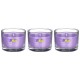 Lemon lavender 3 filled votive set 