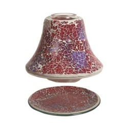 Crimson crackle shade & tray set