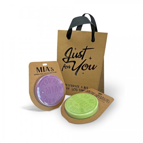 Personalised bath bomb- Just for you Gift Bag