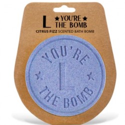 Personalised bath bomb- L the bomb